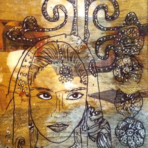 Tableau encadré "Femme au voile"