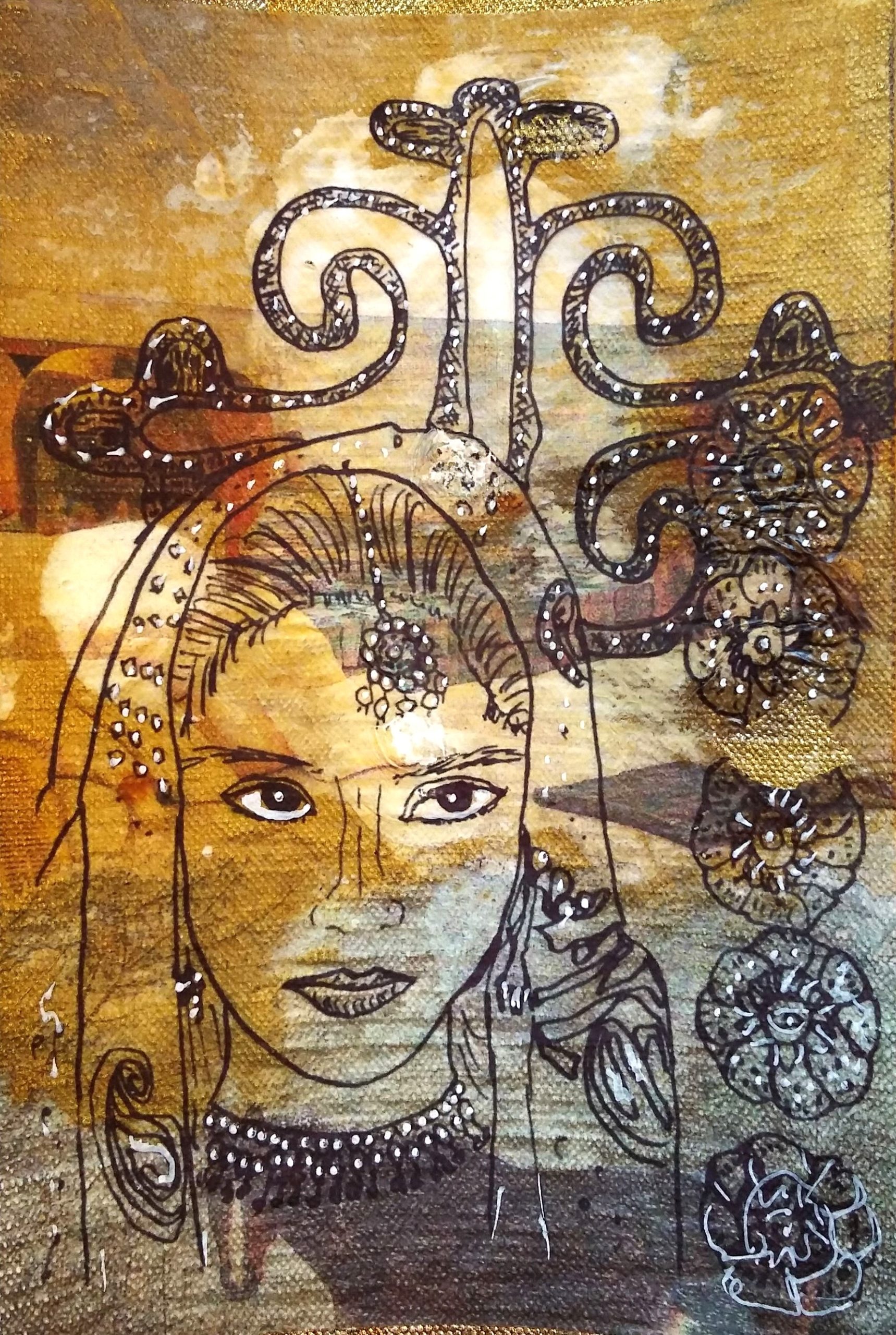 Tableau encadré "Femme au voile"