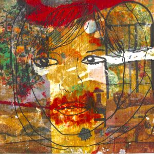 Tableau encadré "Femme paysage"